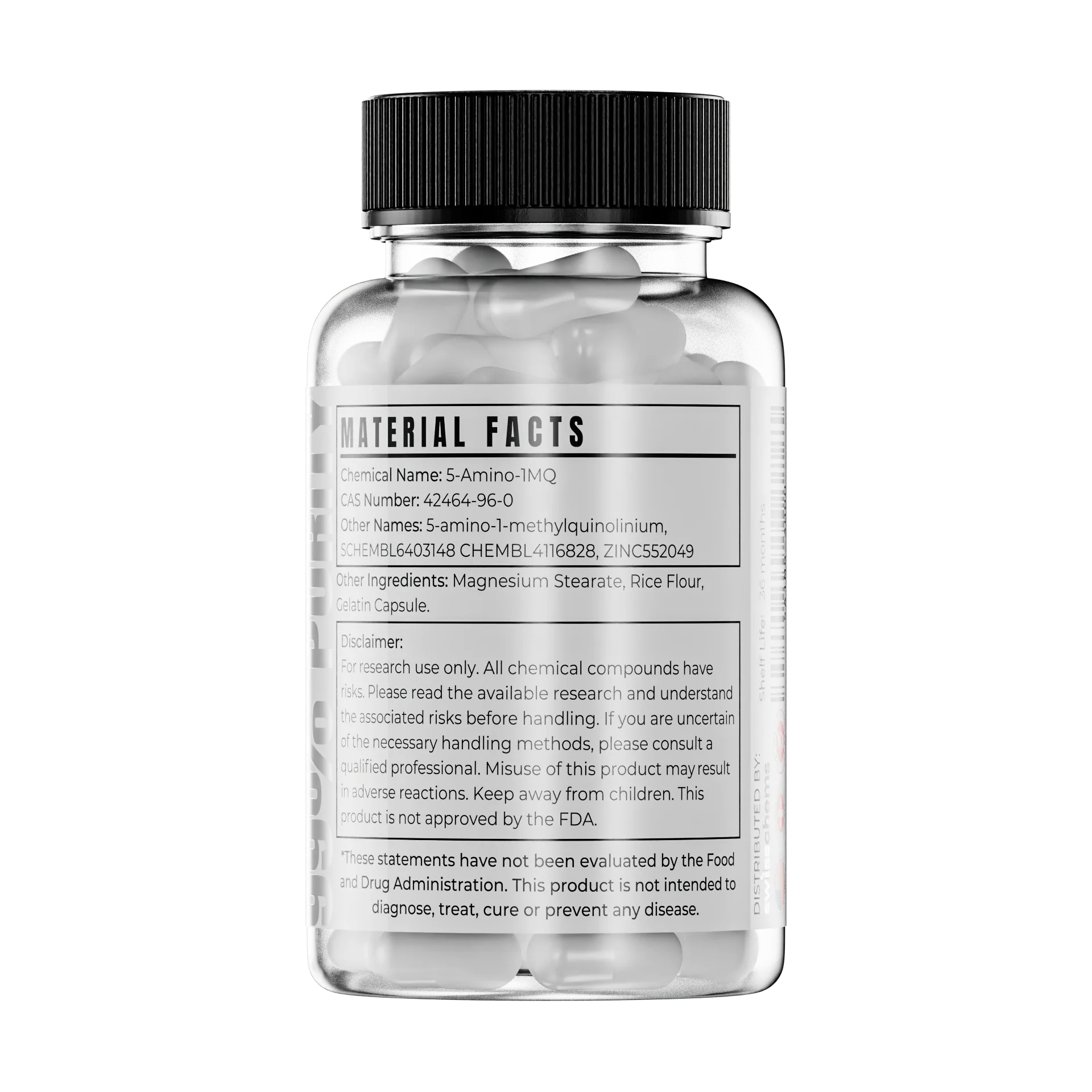 SwissChems 5-Amino-1MQ Capsules 50mg 60 Count Research Compound - Image 2