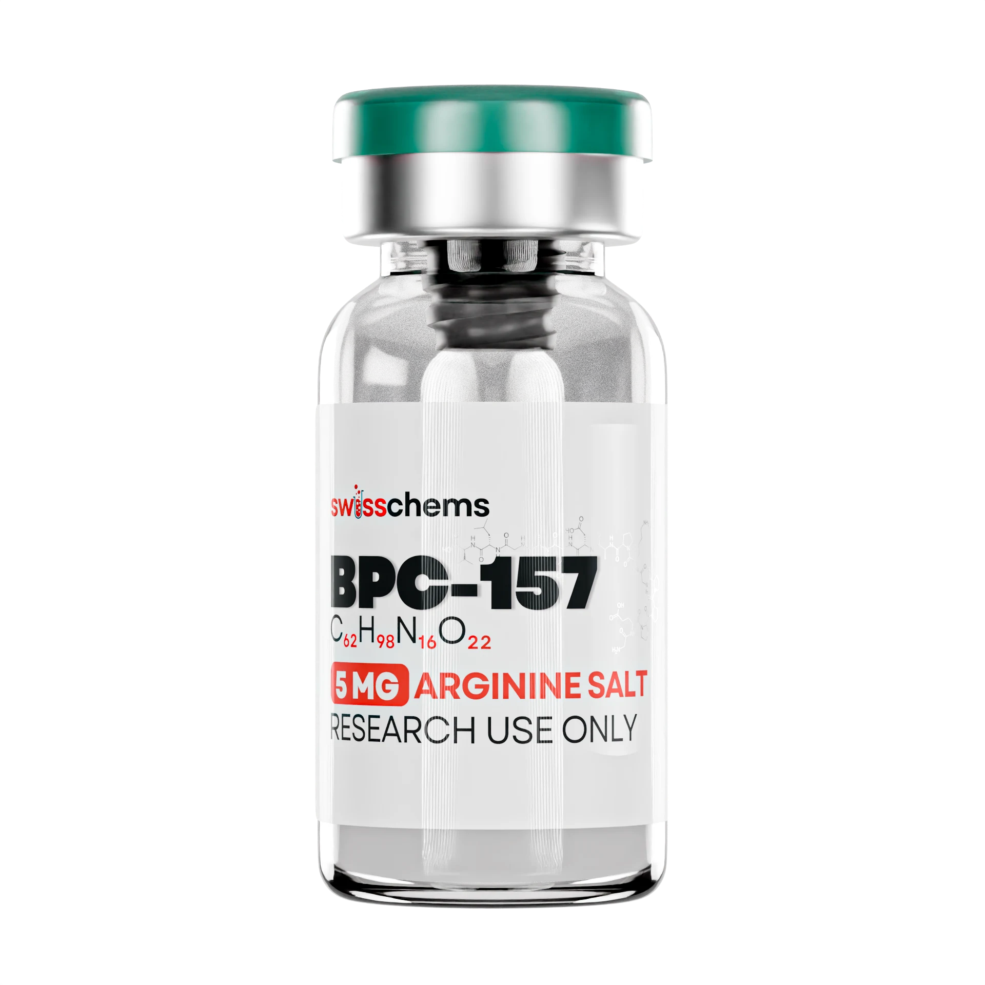 SwissChems BPC-157 Peptide Kit 5mg 10 Vials 50mg Total