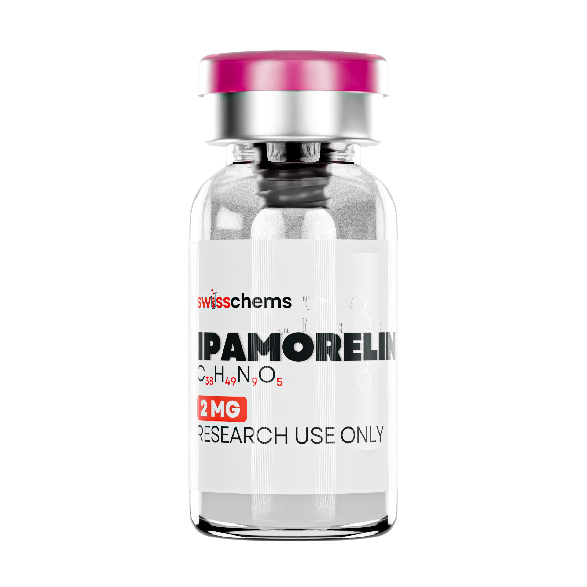 SwissChems Ipamorelin Peptide 2mg Vial