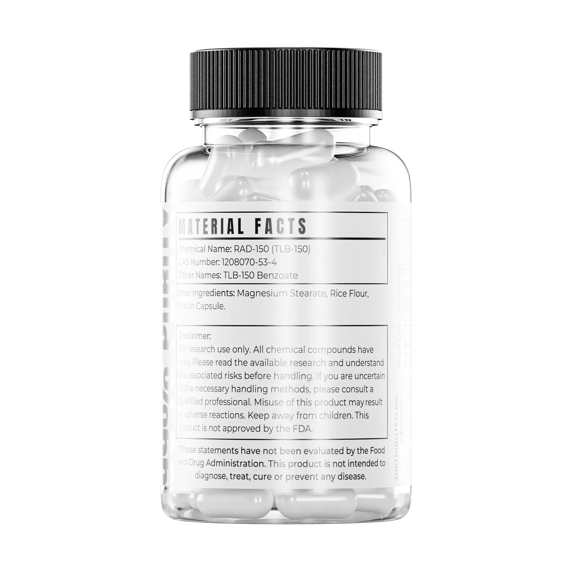 SwissChems RAD-150 TLB-150 SARM Supplement 10mg 60 Capsules - Image 2