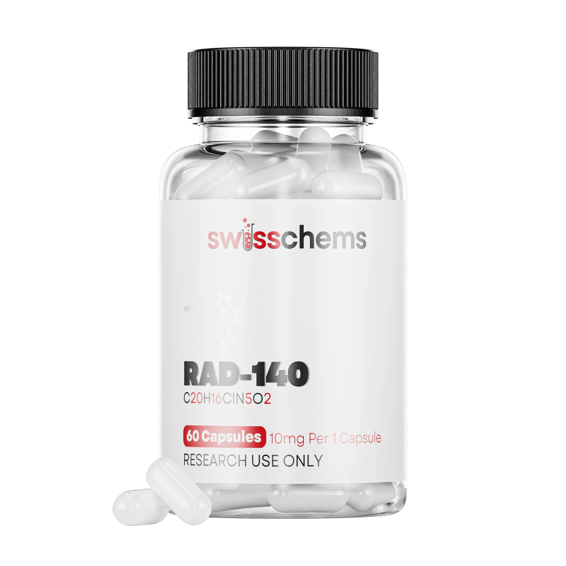 SwissChems RAD-140 Testolone 10mg Per Capsule 60 Capsules