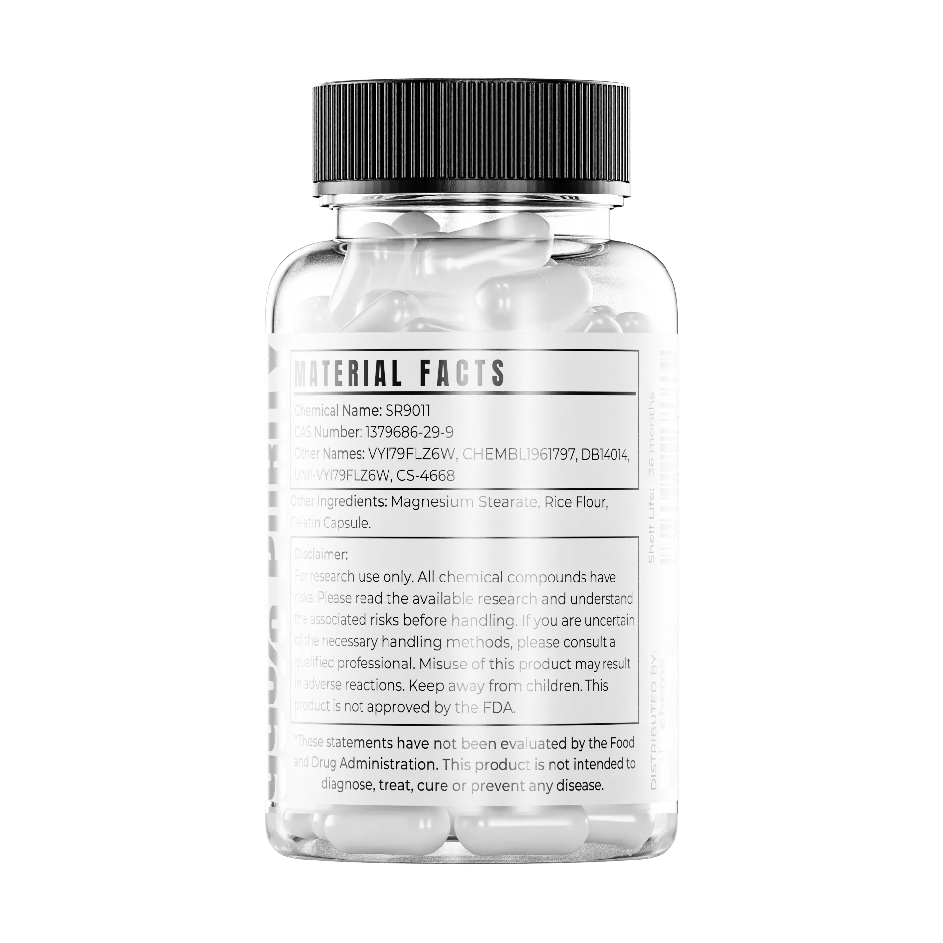 SwissChems SR-9011 Synthetic REV-ERB Agonist Capsules 5mg 60 Count - Image 2