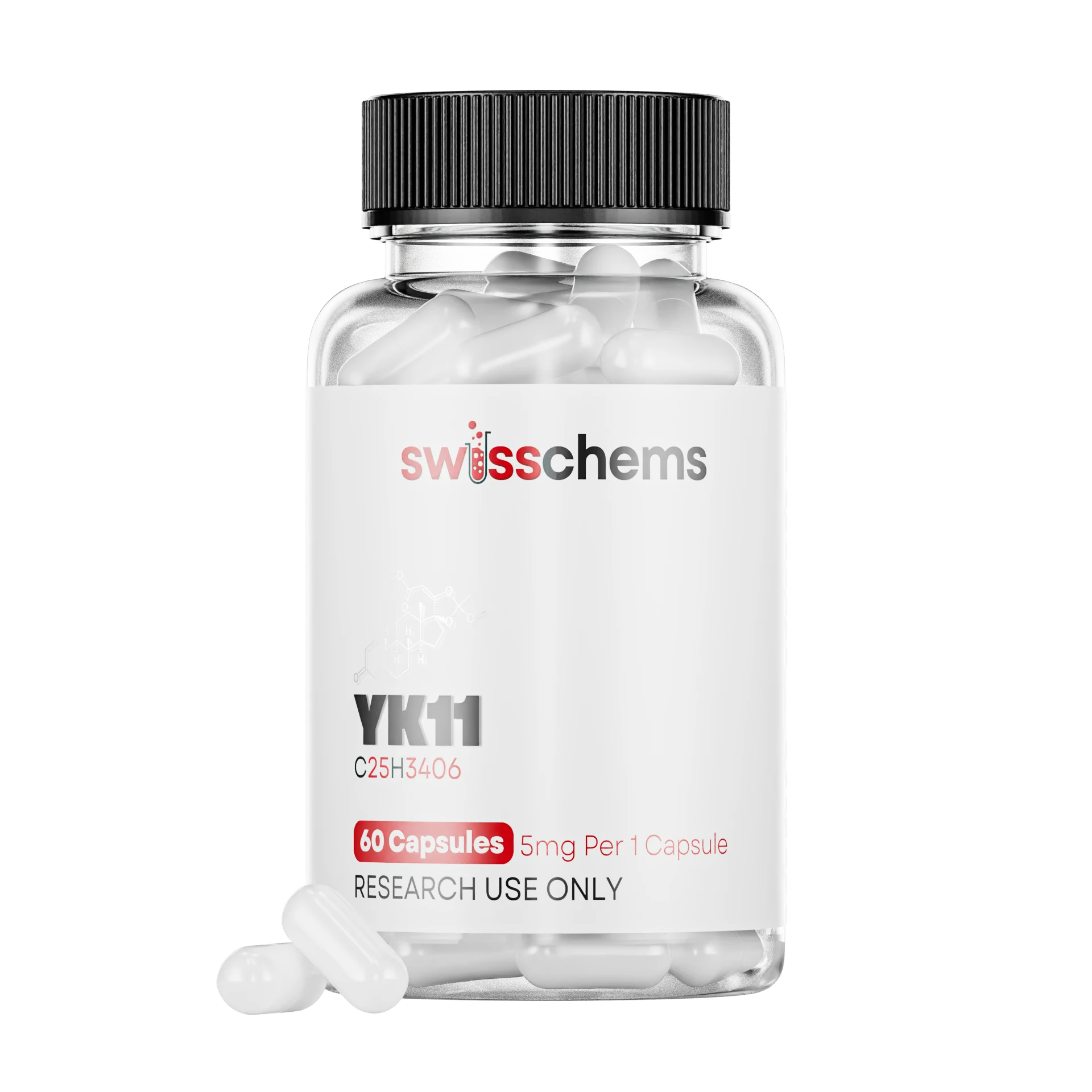 SwissChems YK-11 SARM Capsules 5mg 60 Count