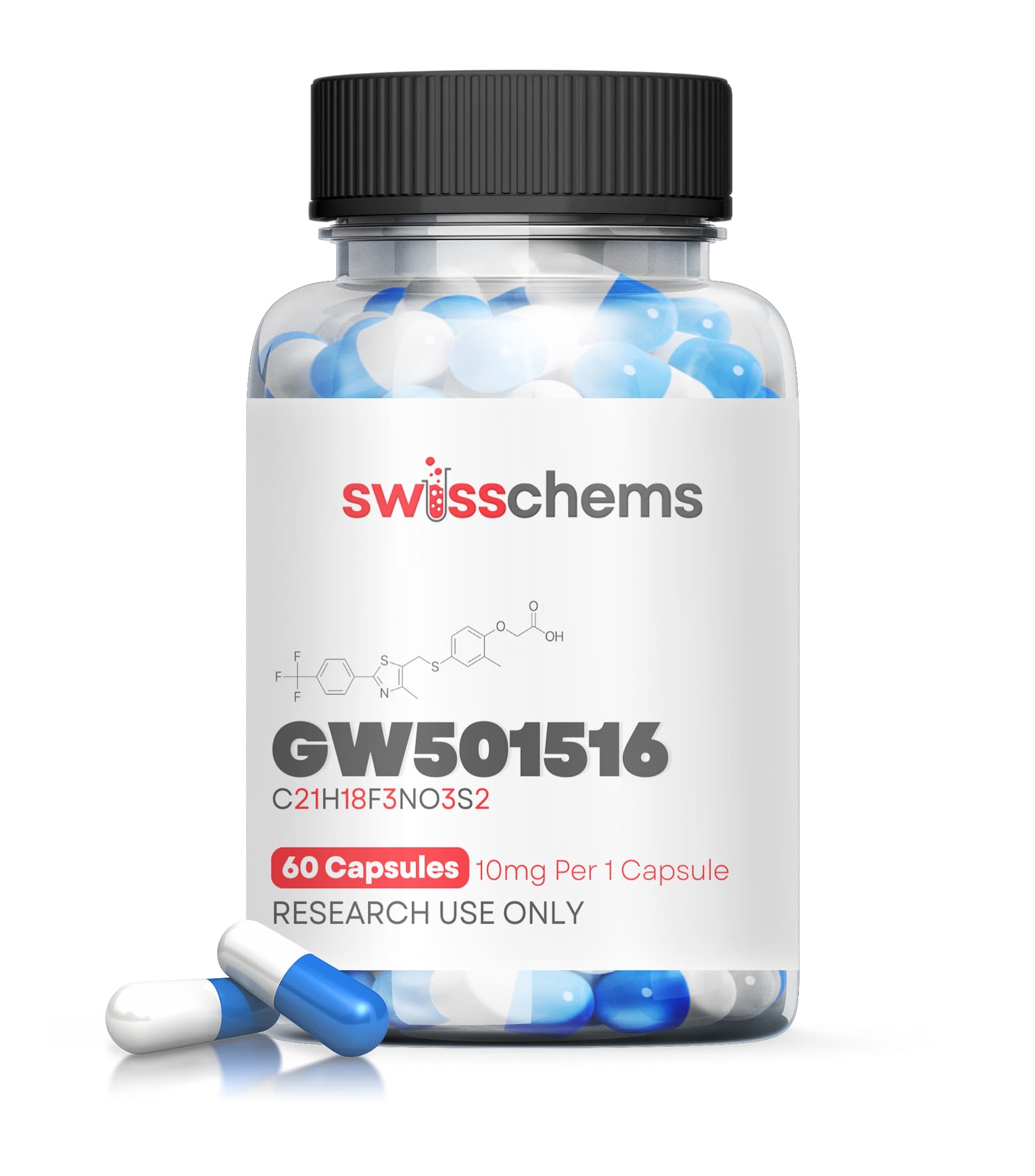 SwissChems S4 Andarine and GW-501516 Cardarine Laboratory Research Stack - Image 2