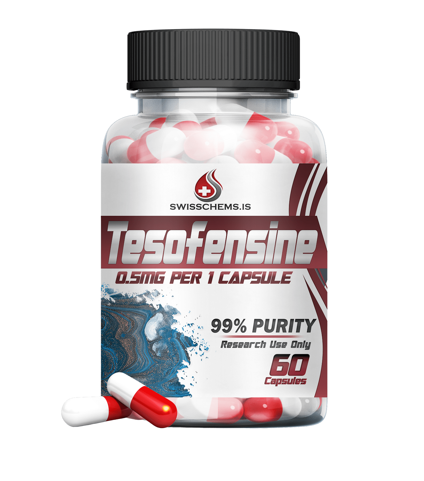 SwissChems Tesofensine 0.25mg Triple Monoamine Reuptake Inhibitor 60 Capsules - Image 2
