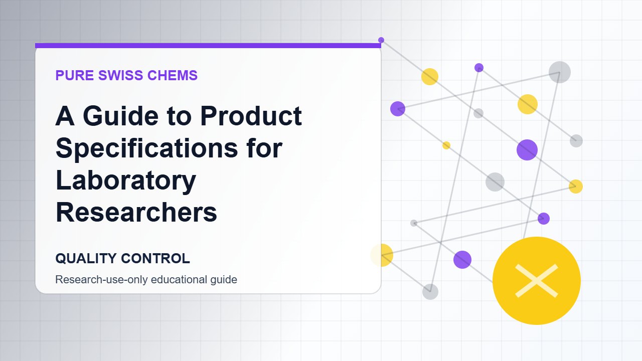 A Guide to Product Specifications for Laboratory Researchers - Pure Swiss Chems research guide
