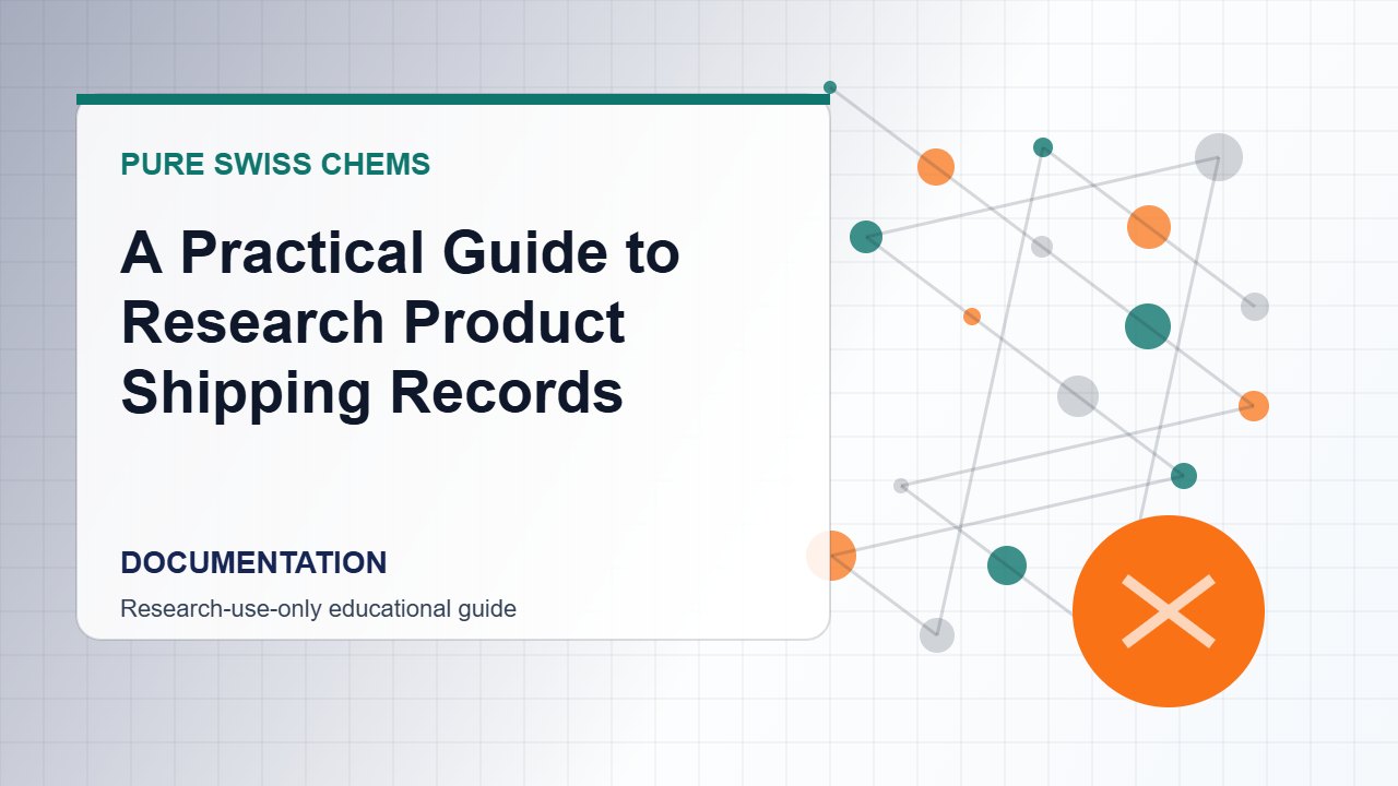 A Practical Guide to Research Product Shipping Records - Pure Swiss Chems research guide