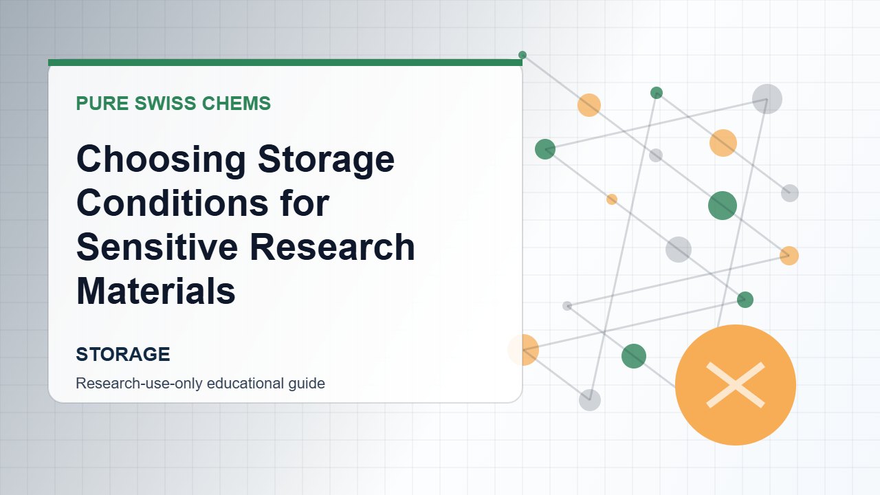 Choosing Storage Conditions for Sensitive Research Materials - Pure Swiss Chems research guide