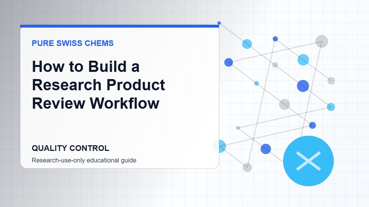 How to Build a Research Product Review Workflow - Pure Swiss Chems research guide