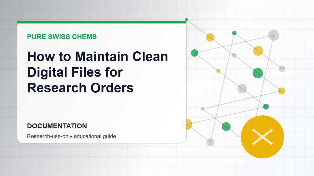 How to Maintain Clean Digital Files for Research Orders - Pure Swiss Chems research guide