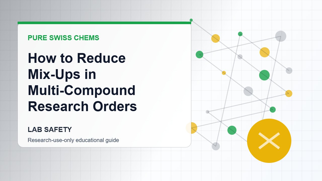 How to Reduce Mix-Ups in Multi-Compound Research Orders - Pure Swiss Chems research guide