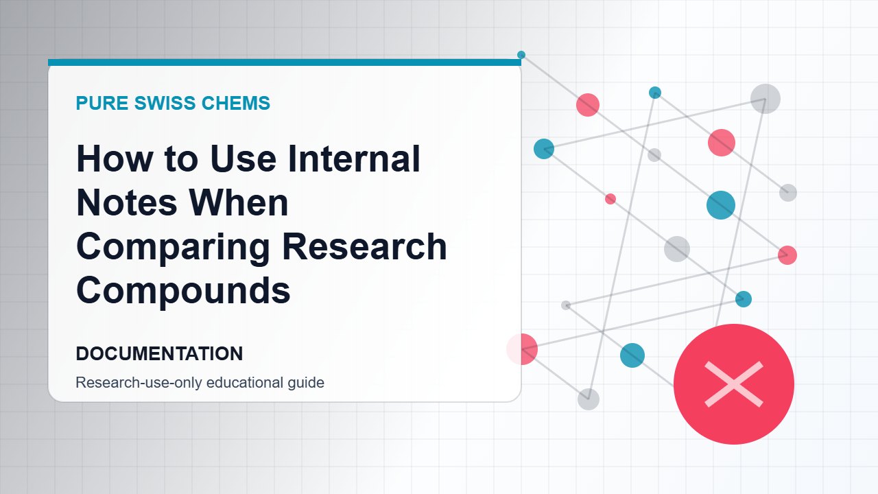 How to Use Internal Notes When Comparing Research Compounds - Pure Swiss Chems research guide