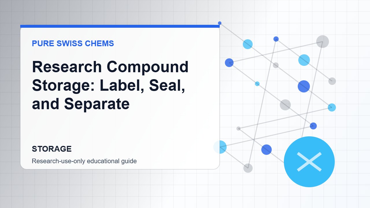 Research Compound Storage: Label, Seal, and Separate - Pure Swiss Chems research guide