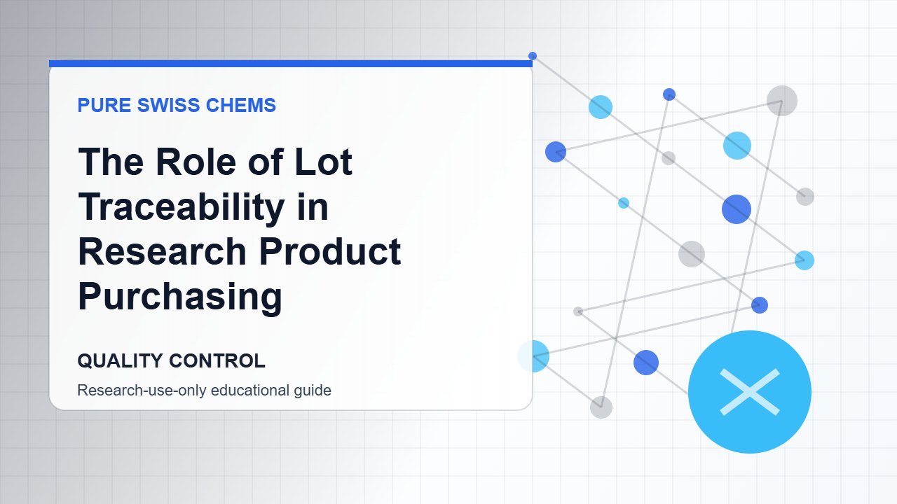 The Role of Lot Traceability in Research Product Purchasing - Pure Swiss Chems research guide