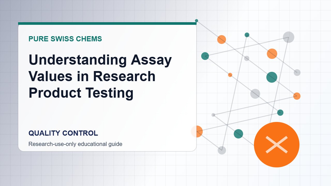 Understanding Assay Values in Research Product Testing - Pure Swiss Chems research guide