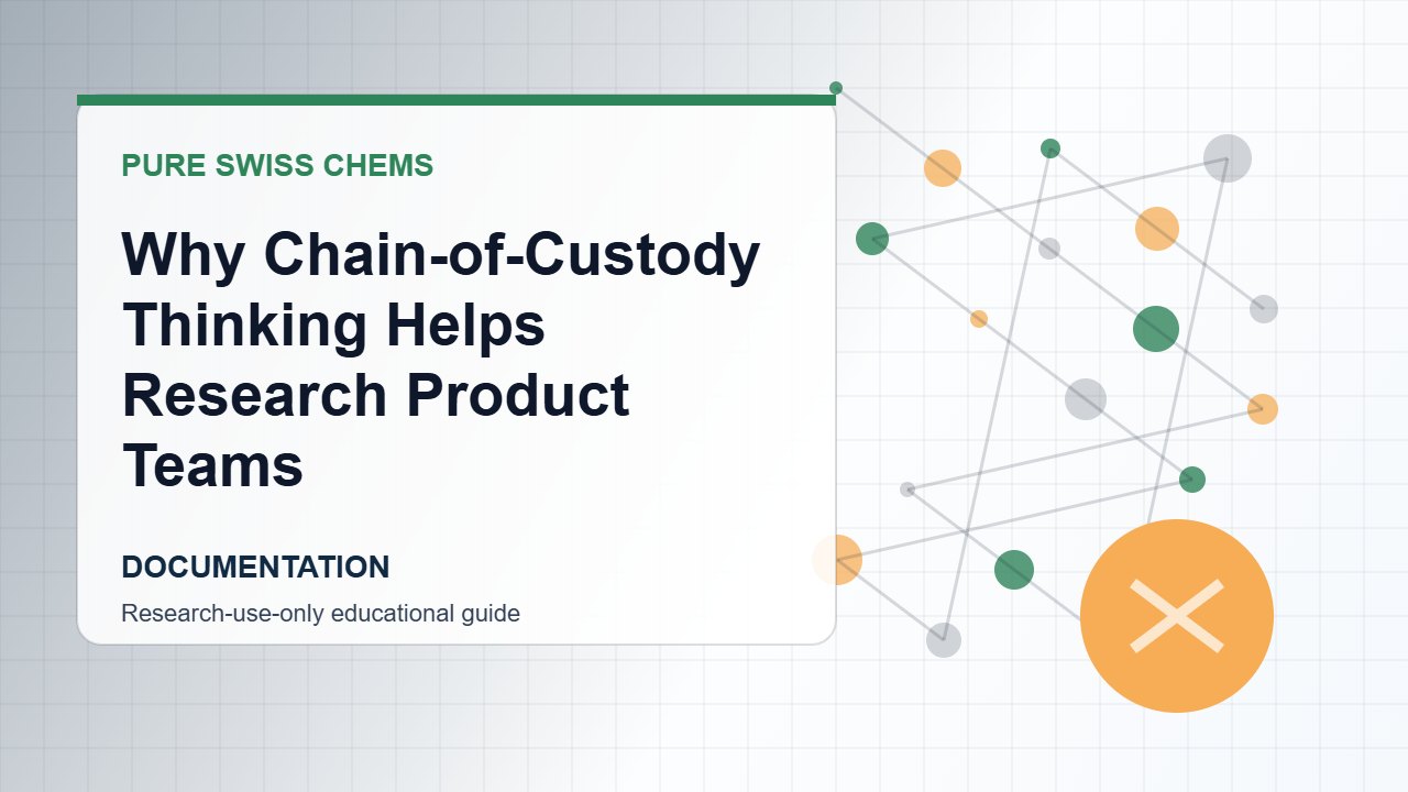 Why Chain-of-Custody Thinking Helps Research Product Teams - Pure Swiss Chems research guide