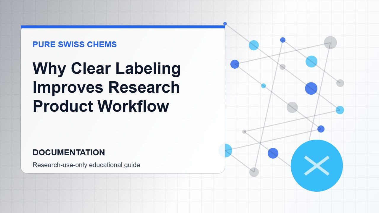 Why Clear Labeling Improves Research Product Workflow - Pure Swiss Chems research guide