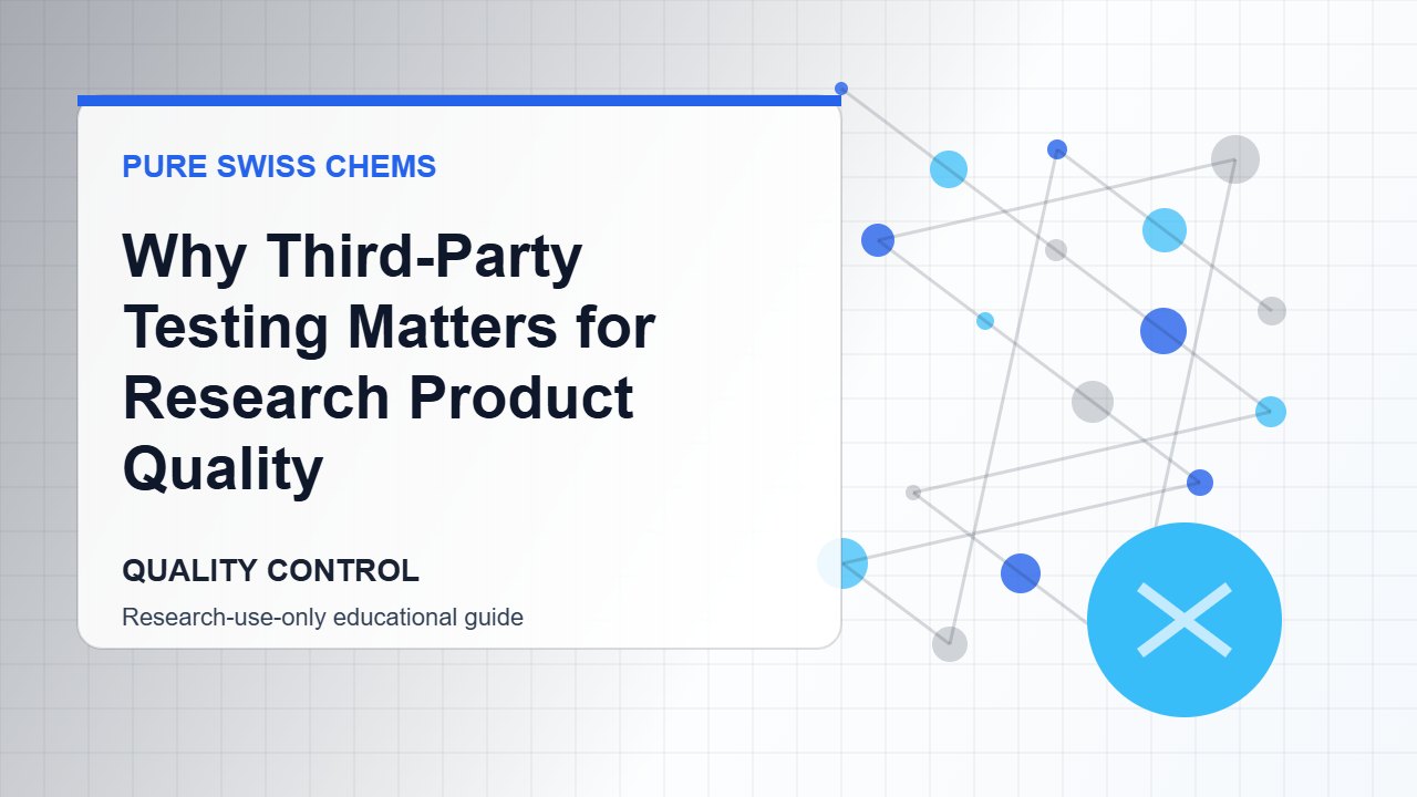Why Third-Party Testing Matters for Research Product Quality - Pure Swiss Chems research guide