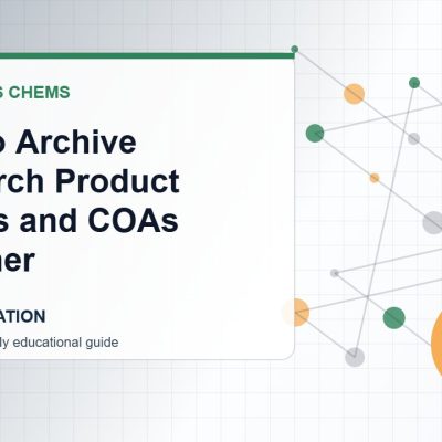 How to Archive Research Product Images and COAs Together - Pure Swiss Chems research guide