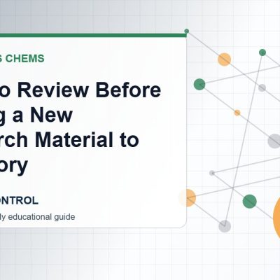 What to Review Before Adding a New Research Material to Inventory - Pure Swiss Chems research guide